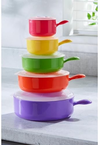 HOMELIFE Set of 5 Microwave Pans Multi One Size