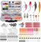 Angelköder Set mit Angelbox, 107/137 PCS Angelzubehör Set einschließlich Spinner, VIB, Gummifische für Hecht, Zander, Forelle, Barsch, Köderbox Angeln Angel Köder für Süßwasser Salzwasser
