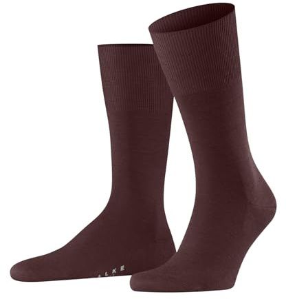 FALKE Herren Socken Airport M So Wolle Baumwolle einfarbig 1 Paar, Braun Cayenne 5950, 41-42