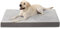 KSIIA Orthopädisches Hundebett Grosse Hunde, Hundekissen Waschbar 105x70cm, Hundebetten mit Abnehmbarer Deckel, Hundematte Doppelseitig Wendbare, Grau