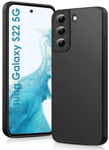 ICEDIO Soft Silikon Hülle für Samsung Galaxy S22 5G 6.1″(2022) | Soft-Touch Oberfläche, Hautfreundliches Silikon, Anti-Fingerabdruck, Stoßfest, Erhöhter Kamerarahmen, Passgenaue Aussparungen
