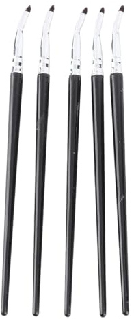 Generic Pinceau Eyeliner coudé de Maquillage, Outil Cosmétique Ultra Fin pour Correcteur, 5 Pinceaux Eyeliner Courbés pour Fête de Mariage
