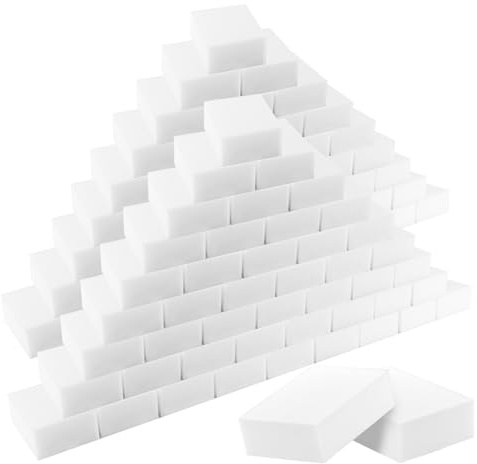 STARVAST Melamin Schmutzradierer Wunderschwamm Reinigungsschwamm Zauberschwamm Radierschwamm Für Küche Haushalt - Weiß 10 x 7 x 3 cm (100)