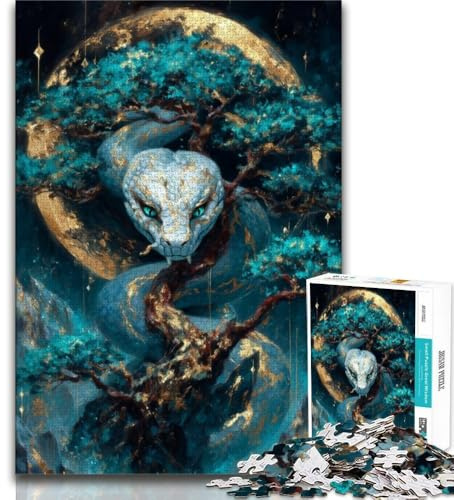1000 Teile für Erwachsene Magic Snake 1000-teiliges Puzzle für Erwachsene und Jugendliche Lernspiel Herausforderungsspielzeug für Frauen und Männer (50x75cm)