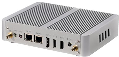 ANDAQI Fanless Mini PC, Desktop Computer, HTPC, Kodi Box, 95 Alder Lake-N, Windows 11 Pro/Linux Ubuntu, BM34, AC WiFi, BT, 8 x USB, 2 x LAN, DP, 2 x HDMI, 0 RAM, 0 Storage, Barebone No System