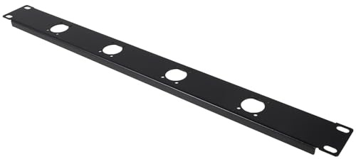 VICASKY 1u 4-port Klappbares Audio Rackpanel aus Kaltgewalztem Stahl mit Drahtregal und Kabelorganisator für Professionelle Studio und Heimnetzwerk Anwendungen