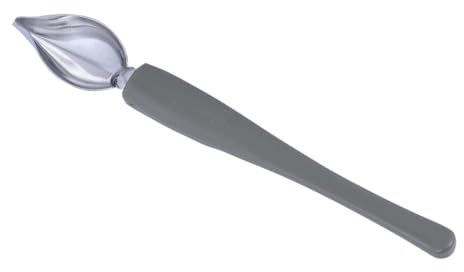 Edelstahl Soßenlöffel für Dekoration und Beträufeln, Silber | Portabel und Robust, Rostfrei mit Griffigem Kunststoffgriff, für Westliche Teller, Küche, Dessert und Sauce