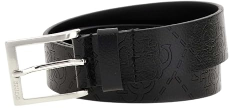 GUESS Leder Gürtel Boston Leather Belt H35 W115 Black schwarz