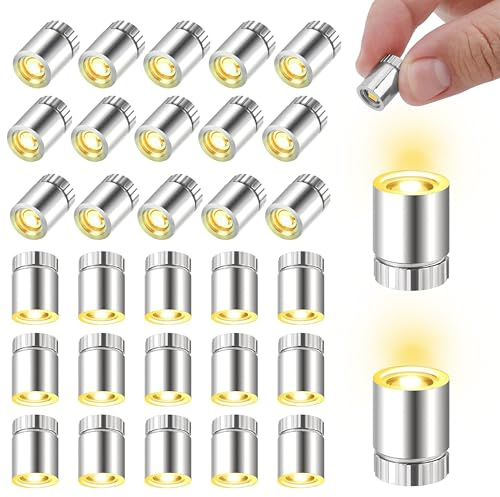 LakiHomi Mini LED Lichter für Puppenhäuser, 30 Stück LED Ballons Lichter,Micro LED Licht, Mini-Lichter zum Basteln, Miniatur Lichter für Vitrinen, Spielzeug,Bausteine,Weihnachts dekoration