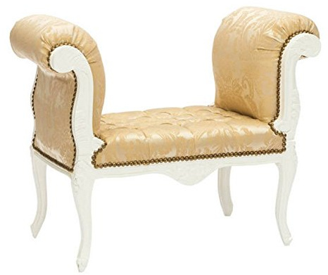 Way Home Store Sofa Paolina Barock, französischer Stil, Luigi XVI Weiß und Gold