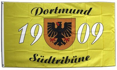 Flaggenfritze Fahne/Flagge Dortmund 1909 Südtribüne + gratis Sticker