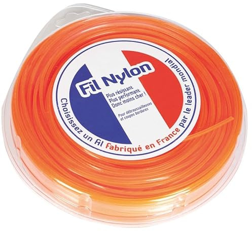 Matijardin - Fil débroussailleuse Carré 4 mm x 25 m Fil Nylon