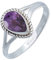 mantraroma Ring 925 Silber Amethyst lila Stein Edelstein echt Silber Damen Sterling Silber Geschenk (MRG-113-51-(58))