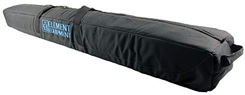 Element Equipment Deluxe gepolsterte Skitasche Single – Premium High End Reisetasche schwarz/blau 190