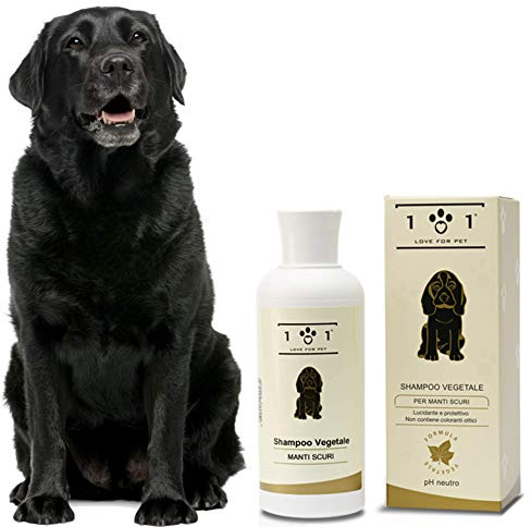 Konzentriertes natürliches Shampoo für Hunde mit dunklem Fell, 250ml - Beseitigt Schmutz und schlechte Gerüche - Zart - Linea 101