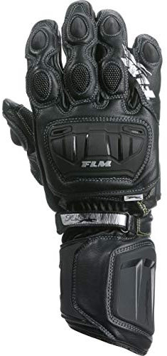 FLM Motorradhandschuhe lang Motorrad Handschuh Sports Lederhandschuh 8.0 schwarz 8,5, Herren, Sportler, Sommer, Leder/Textil