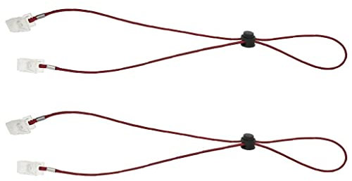 P Prettyia 2Stk.Serviettenhalter mit Clips Flexible-Serviettenkettchen, Serviettenkette Serviettenhalter Lanyard Umhängeband - Dunkelrot
