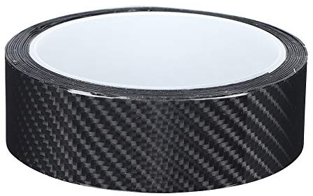 Nastro Carbonio Adesivo, Qii lu Adesivo antigraffio nero in fibra di carbonio con pellicola protettiva per auto(3CM*3M)