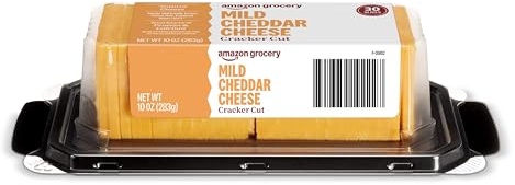 Amazon Grocery, Mild Cheddar Cheese, Cracker Cut, 10 Oz