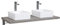 MOB-IN Plan de Toilette Suspendu pour Vasque Will - 120 cm - EP. 3,8 cm
