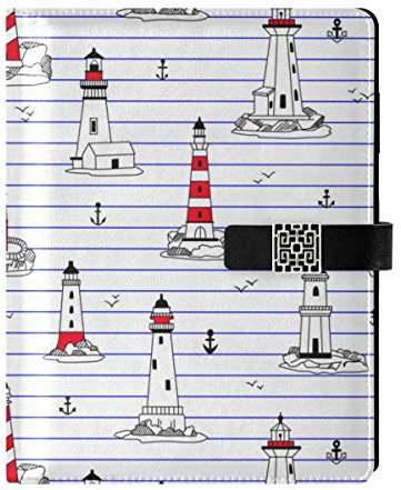 A5-Notizbuch, Tagebuch – Leuchttürme, Anker, Reisen, Tagebuch, lose Blätter mit 6 Ringen, nachfüllbarer Notizblock für Zeitpläne, Zeichnen, Schreiben, Reisende
