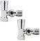 NRG 15mm Chrome Angled Manual Valve Towel Rail Designer Radiator Valves Central Heating Taps