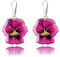 Schön Gartenkollektion Ohrringe Hängend Schmuck für Damen (Stil 14 - Blumen Fuchsia)