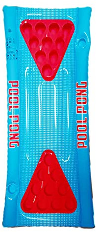 DigitalSpot Aufblasbarer Beer Pong Tisch 166 x 77 cm - Fr Erwachsene, Pool, Strand, Indoor & Outdoor - PVC-Material, Schwimmbad Party Aufblasbare Matte Pool Float Sommer Strand Spielzeug Einheitsgre