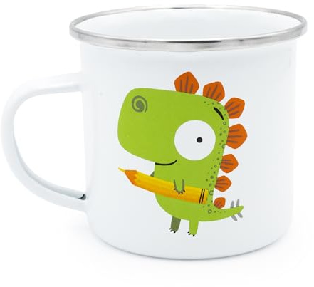 Robert Frederick Draw with Rob Enamel Mug | Fun Creative Design | 320ml Durable Camping Mug for Kids | Dishwasher Safe Gift for Draw with Rob Fans