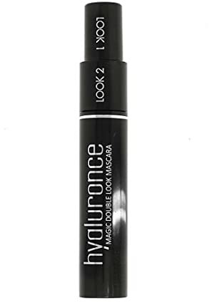 hyaluronce Magic Double Look Mascara, Schwarze Wimperntusche, extrem lange volle Wimpern, 3d Effekt, kontaktlinsenverträglich, 7,5 ml