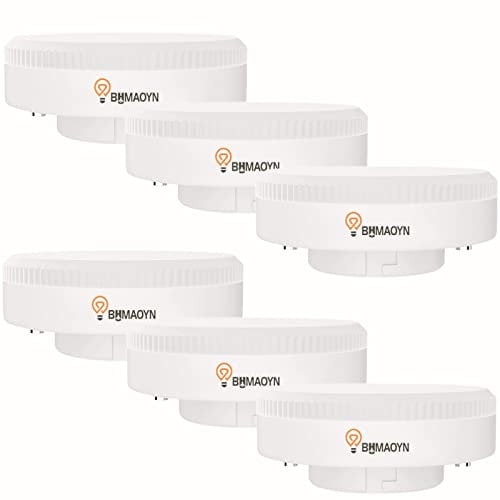 BHMAOYN GX53 LED Glühbirne,9W,Neutralweiß 4000K,GX53 Birne,Kein Flackern,Ersatz 75W GX53 Halogenlampen,800 Lumen,180 Grad Winkel,CRI>85,GX53 LED Lampen,6er Pack