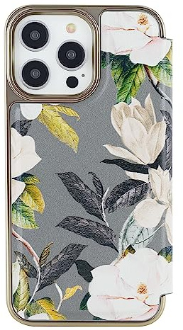 Ted Baker Opal Spiegel-Folio-Schutzhülle für iPhone 14 Pro, Grau