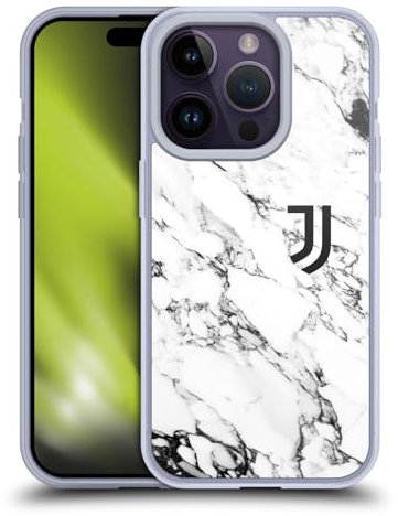 Head Case Designs Offizielle Juventus Football Club Weiss Marmor Gelhülle [Militärischer Schutzgrad] Kompatibel Mit Apple iPhone 14 Pro Und Kompatibel Mit MagSafe
