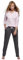 Selente Sweet Dreams Pyjama court moderne et confortable en coton doux pour femme, Rose/gris foncé, M