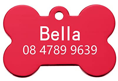 Dog Collars Personalized Anti-lost Dog Name ID Tags Gifts For Dog Pet Collar Tags For Dog Owner Engraved Pet Tag New Puppy Tag,Rot