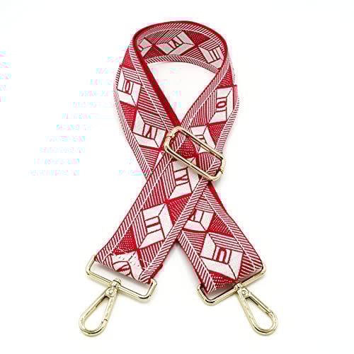 Angtex Taschengurt Schultergurt zum Wechseln für Damen-Handtaschen, verstellbar, 5 cm breit Karo rot