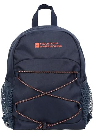 Mountain Warehouse Zaino Walklet, 6 litri - zaino in stile casual con catarifrangenti, tasche per le bottiglie, attacco per corde elastiche, spallacci - per picnic Blu scuro, Taglia unica