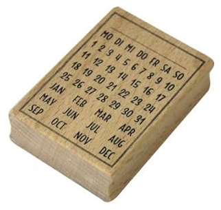 Artoz Stempel – Holzstempel – „Datum“ – 70 x 50 mm – Motivstempel zum Kartenbasteln für Einladungen zur Hochzeit, Geburtstag oder andere festliche Anlässe