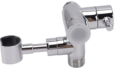 Deviatore Per Soffione Doccia G1/2 Uscite Acqua a 2 Vie Separatore D'acqua Montato a Parete Valvola Deviatrice Per Braccio Doccia Per Soffione Manuale E Soffione a Spruzzo Fisso(Zincato)