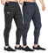 BROKIG 2er Pack Leichte Jogginghose Herren Fitnessstudio Trainingshose Slim Fit Sporthose Lang mit Taschen (Schwarz-Dunkelgrau,M)