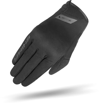 SHIMA One Evo Gants Moto Homologué Femme Textile Longues Ete Ventilé Protecteur Perforé Gant Protecion Norme pour Adulte Adolescents Ventilation Scooter Trotinette Motocyclette (Femmes, Noir, M)