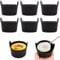 6 Molde Silicona Freidora de aire, Molde Silicona Air Fryer, Air Fryer Accesorios (negro)