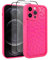 UZEUZA Compatible with iPhone 12 Pro Max Case, Cheetah Print Shockproof Soft TPU Protective Case for Women Girls, Slim Anti Scratch Leopard Case for iPhone 12 Pro Max 6.7 Inch, Hot Pink