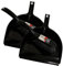 KMJ Black Dustpan and Brush Sets 2 Pack, Portable Cleaning Brush and Dustpan-Durable Bristles & Easy Sweep with Rubber Blade- Lightweight Broom and Dustpan Set-Compact Storage Brush and Pan Set