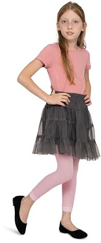 LORES Kinder-Leggings 7/8 Länge für Mädchen Modische, fußlose, stilvolle Hose für Kinder, Sport, Ballett, Yoga, Gymnastik, Hosen, Rock, Kleid Alice