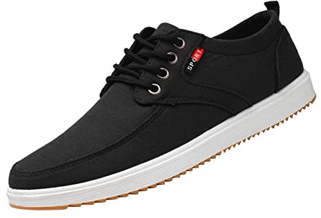 Zapatos de lona para hombre, zapatos de correr informales, zapatos de senderismo para hombre, zapatillas de deporte con cordones, zapatillas de lona antideslizantes para hombre, zapatos de lona para