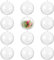 THE TWIDDLERS - 12 Pack 10cm Large Clear Fillable Baubles - DIY Transparent Plastic Ornaments for Crafts, Christmas Tree Decorations, and Hanging Displays