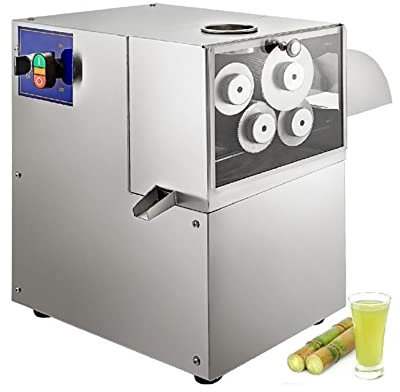 SmPinnaA Electric Sugarcane Juicer Machine Effective 3Rollers With Cooling Air Vents Sugar Cane Extractor Squeezer for Commerce,3 Rollers-