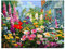feelive Paysage Peinture par Numéro pour Adulte, Fleurs Kit de Peinture à l'huile sur Toile Bricolage pour Enfant Débutants Avec Pinceau Pigment Acrylique 30x40cm