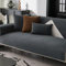 UracOn Chenille Sofabezug - Ultra Weicher Sofaschoner rutschfest - Universal Sofaschutz1 2 3 4-Seater L Shape Sofa Überzug Ecksofa - Pets Dog Sofa Überwurf Sofaschut (Dunkelgrau - 110 x 160 cm)